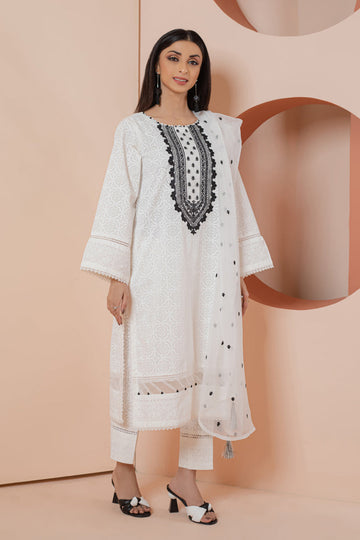 Bonanza Satrangi White Cambric Suit Ssk223p20 Eid Pret 2022 Online Shopping